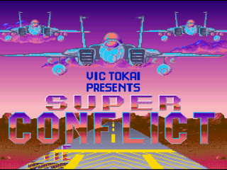 Super Conflict title screen for Super Nintendo